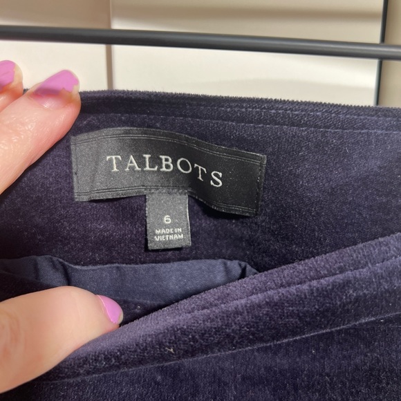 Talbots Dk Purple Velvet Skirt - Picture 4 of 9